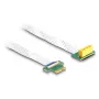 DeLOCK Riser Card PCI Express x1 vīriešu uz x1 slots 90° leņķī ar FPC kabeli 15 cm