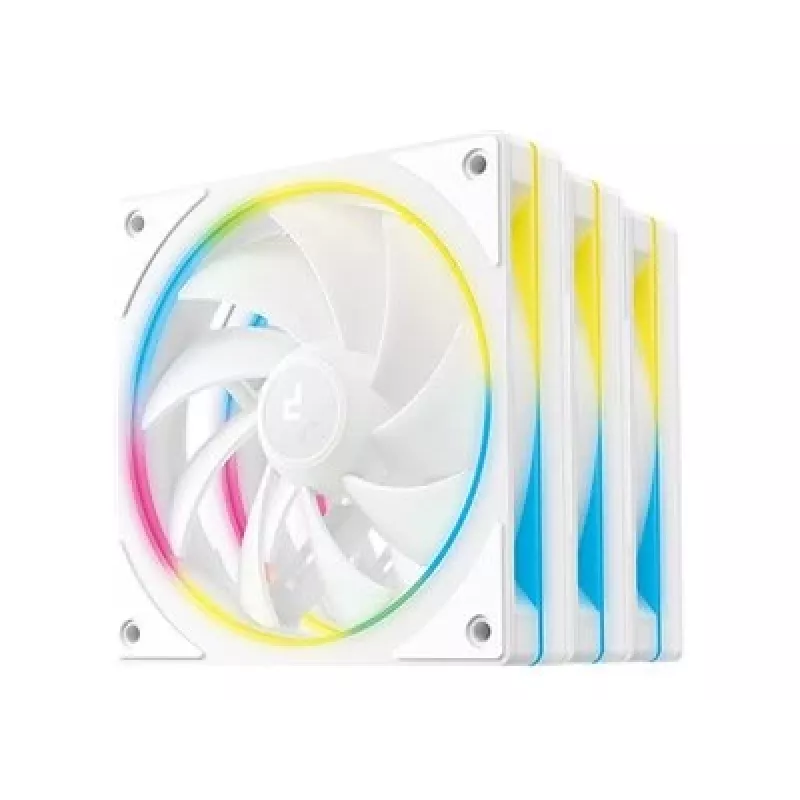 Datora korpusa ventilators DeepCool FL12 SE WH 12 cm Balts 3 gab.