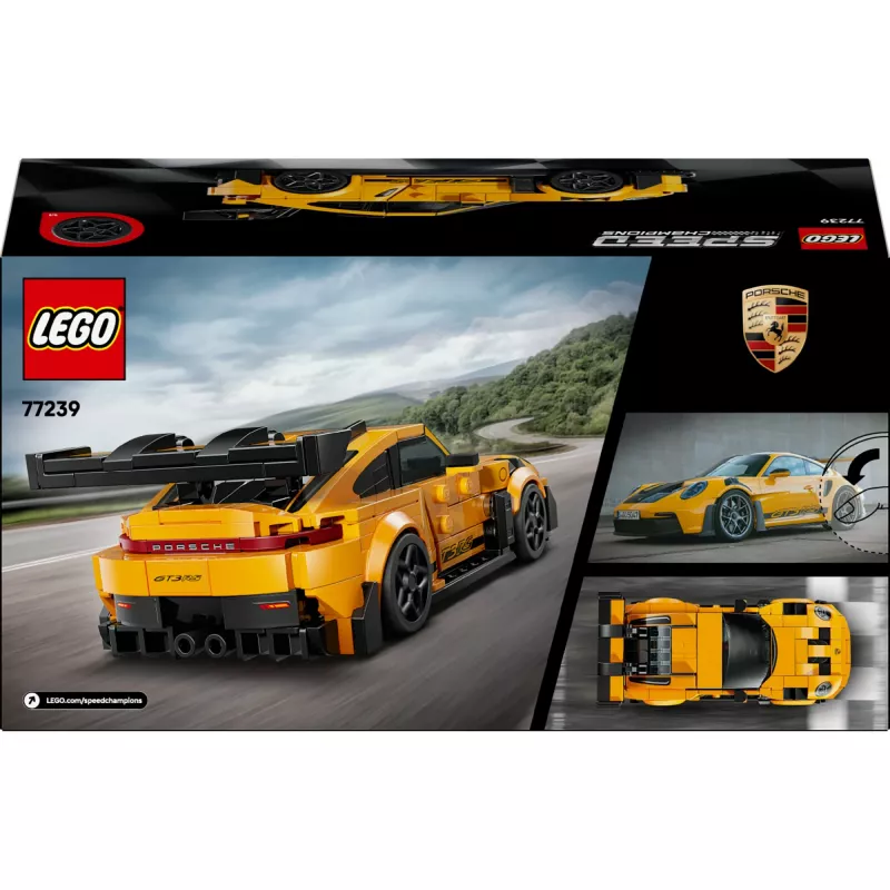 Konstruktors LEGO Porsche 911 GT3 RS Speed Champions 77239 — mērogā 1:18, 348 detaļas, 9+ gadi