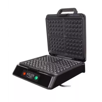 Adler AD 3036 vafeļu gludeklis 4 vafelēm Melns, Pelēks 1500 W