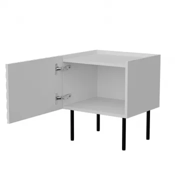 Nightstand Cama LUCCA naktsgaldiņš 2 gab. 47x40x52 cm balts MDF/skaidu plātne
