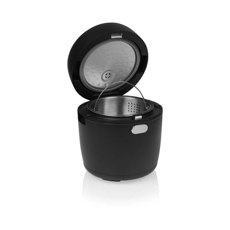 Rīsu vārītājs Tristar RK-6238 — digitāls, 0,6 L, 350 W, 8 programmas, siltuma saglabāšana, LCD, melns