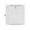 Lanberg pie sienas stiprināms instalācijas plaukts 19 inch 12U 600x600mm pelēks (stikla durvis)