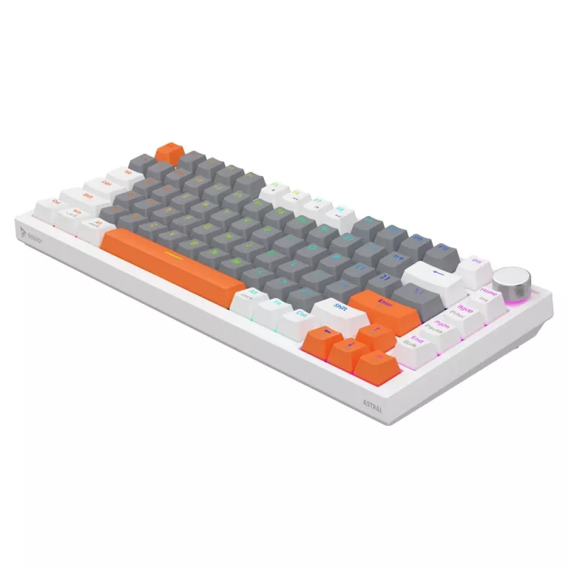 Savio ASTRAL WHITE JADE 3 COLOURS tastatūra Gaming USB QWERTY US International