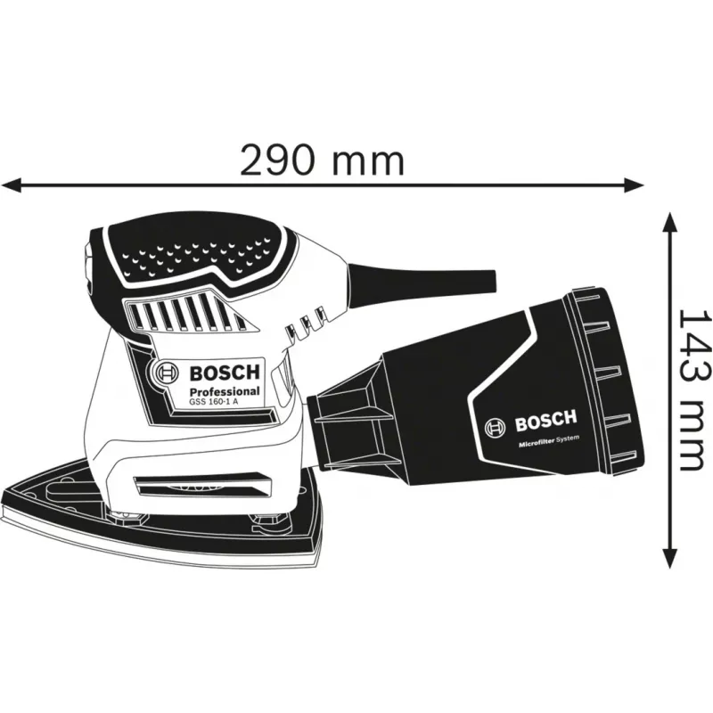 Bosch GSS 160 Multi daudzfunkcionālā slīpmašīna 24000 RPM Daudzkrāsains
