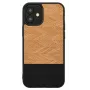 Aizsargājošs tālruņa maciņš Man and Wood iPhone 12 mini modelim Herringbone Nero Melns