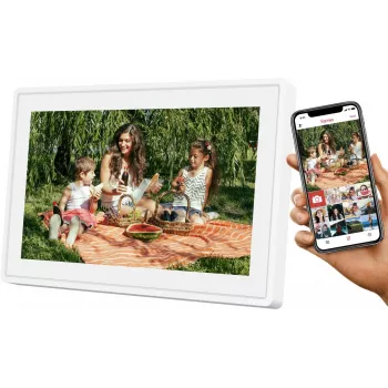 Digitālais foto rāmis SENCOR SDF1092W 10,1 collu IPS skārienekrāns, 1280×800, Wi‑Fi, 4,6 GB iekšējā atmiņa, MicroSD, Frameo lietotne