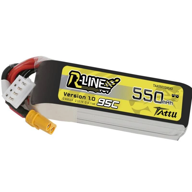 Akumulators Tattu R-Line 550mAh 11.1V 95C 3S1P XT30