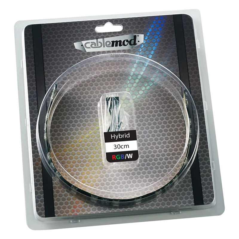 LED lente CableMod CM-LED-30-D30RGBW-R balta RGB 30 cm