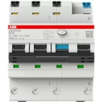 ABB RCBO slēdzis DSX203NCA-C16/0.03 6kA 3P+N A C 16 30mA (2CSR256192R1164)