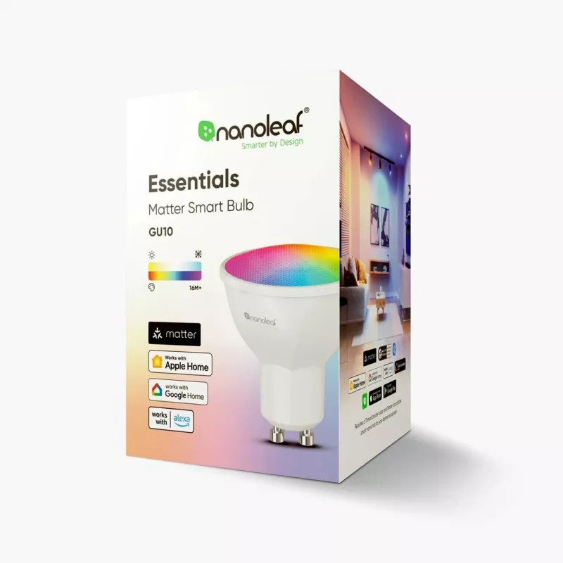 Viedā spuldze Nanoleaf Essentials NF080B02-1GU10 Wi-Fi 5 W Balta