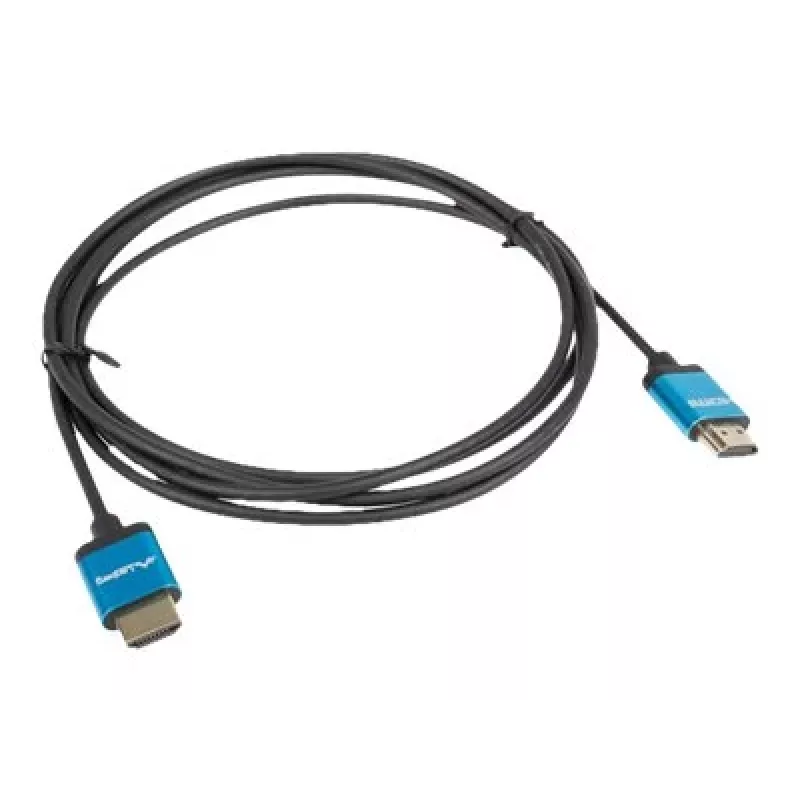 HDMI kabelis LANBERG CA-HDMI-22CU-0018-BK 1.8 m — HDMI Type A uz A, HDMI 2.0, 18 Gbit/s, ARC, zelta pārklājums