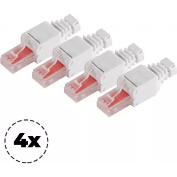 Tīkla spraudnis ShiverPeaks 75011-4 Cat. 6 bezinstrumentu RJ45 savienotājs, 8P8C