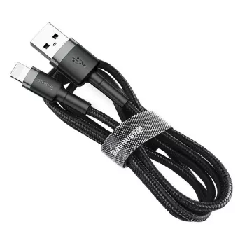 Baseus Cafule USB Lightning kabelis 2A 3m (Melns+Pelēks)