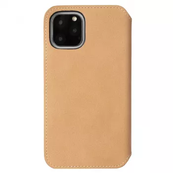 Telefona maciņš Krusell Sunne Apple iPhone 11 Pro Max — vintage nude, folija maciņš ar karšu nodalījumiem