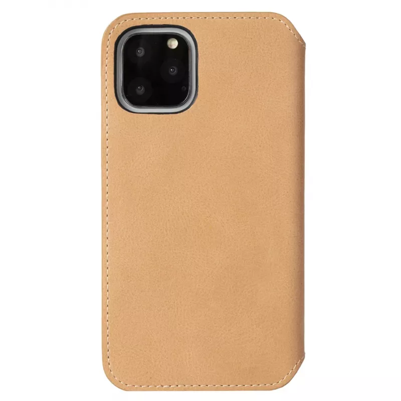 Telefona maciņš Krusell Sunne Apple iPhone 11 Pro Max — vintage nude, folija maciņš ar karšu nodalījumiem