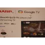 Sharp QLED 50HR7265E 50 collu 4K Ultra HD viedais Google TV 144 Hz, Dolby Vision, Dolby Atmos, centrālais statīvs, melns