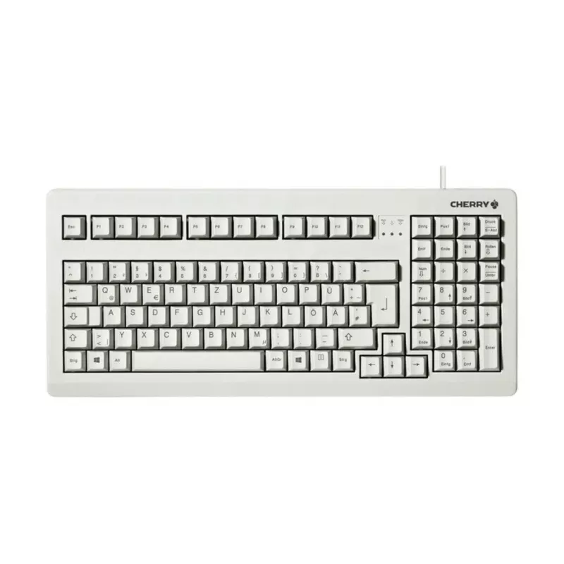 CHERRY G80-1800 kompaktā klaviatūra, USB/PS/2, franču AZERTY izkārtojums, pelēka (G80-1800LPCFR-0)