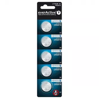 Litija baterijas Mini CR2016 blisteris 5 gab. – Baterija – CR2016 (CR20165BL) – Everactive
