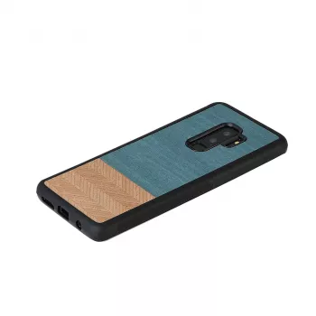 Viedtālruņa maciņš man and wood Samsung Galaxy S9 Plus — džinsa melns