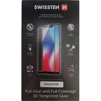Ekrāna aizsargs SWISSTEN 3D Full Glue Glass Samsung Galaxy S9, melns
