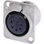 Neutrik NTR-NC5FDL1 - -30 – 80 °C - Melns - Silver - UL - UL 94 HB - EC 61076-2-103 - IP 40 - IEC 68-2-20 (NC5FD-L-1)