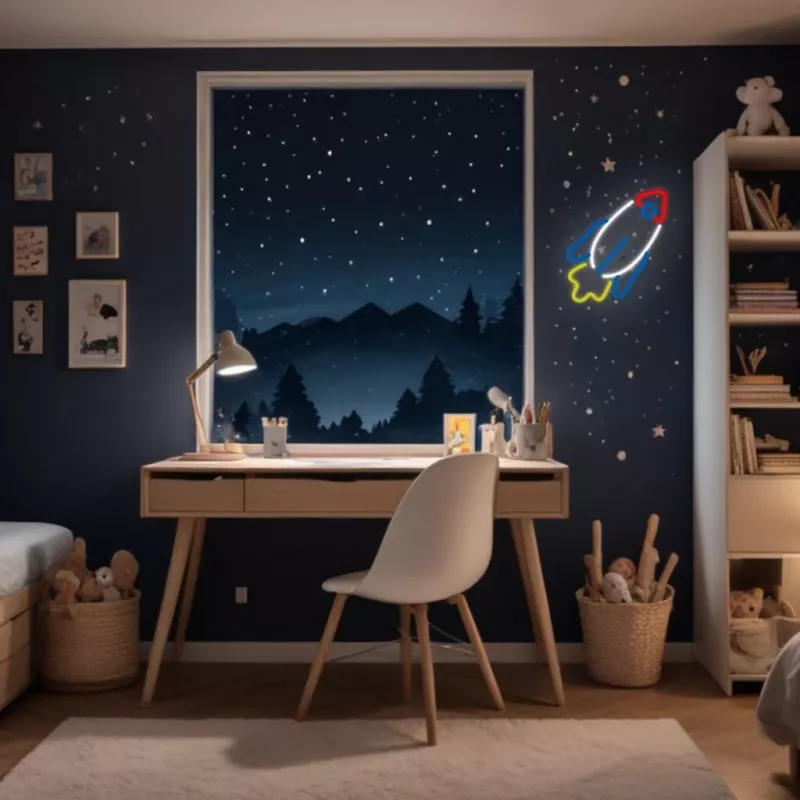 LED neona gaisma MANTA SNL91MT Style RAKETA – dekoratīvs LED neona panelis, modelis SNL91MT