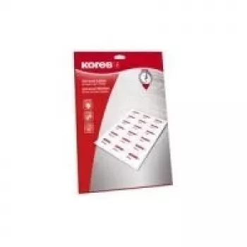 Pašlīmējošā etiķete Kores L105148.25 Taisnstūrveida Pastāvīga Balta