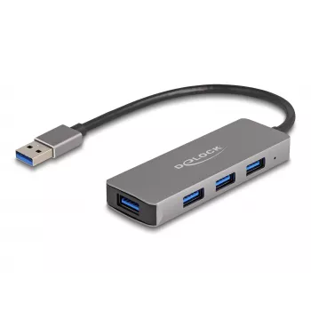 DeLOCK 63171 USB centrmezgls 3.2 Gen 1 A tipa 5000 Mbit/s Pelēks