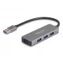 DeLOCK 63171 USB centrmezgls 3.2 Gen 1 A tipa 5000 Mbit/s Pelēks