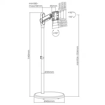 Maclean MC970B Displejs Melns
