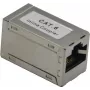 Keystone coupler helos 307454 — shielded CAT6 RJ45 female-to-female, silver finish