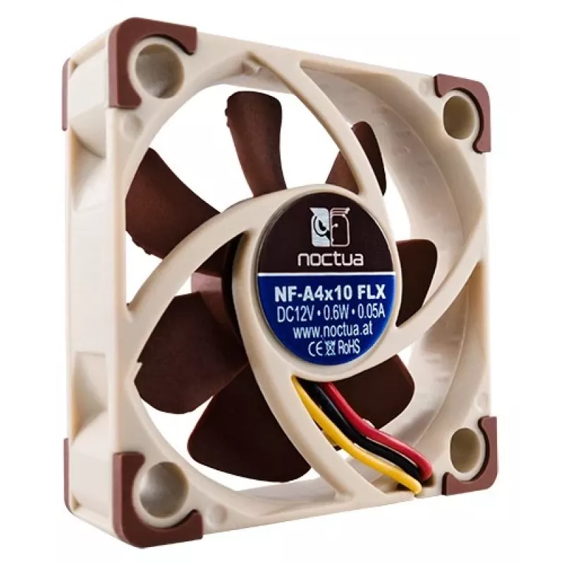 Noctua ventilators NF-A4x10 5V — 40×40×10 mm, 3-pin, 4500 RPM, 8,2 m³/h, 5 V