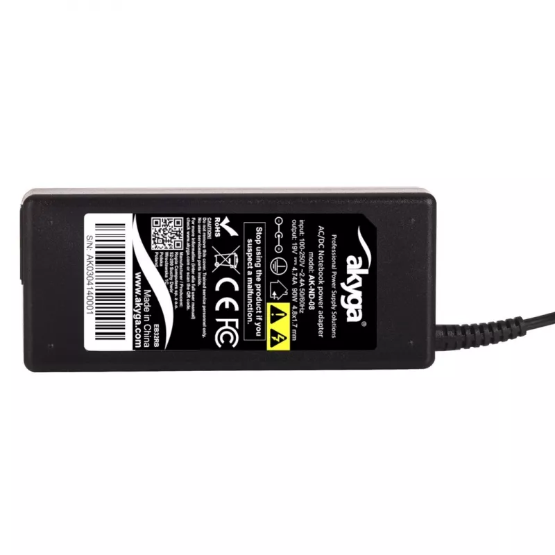 Akyga AK-ND-08 lādētājs HP klēpjdatoriem, 90 W, 19 V / 4,74 A, 4,8 x 1,7 mm