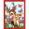 Gleznošanas pēc numuriem komplekts Ravensburger CreArt Happy Deer — numurēts audekla gleznošanas komplekts