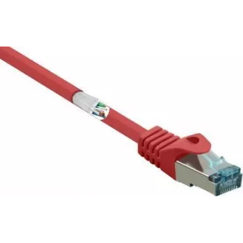 RF-5043952 RJ45 tīkla kabelis, komutācijas kabelis CAT 6a S/FTP 10,00 m sarkans liesmas slāpētājs 1 gab. (RF-5043952)
