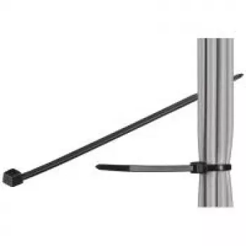Kabeļsavilce, laikapstākļiem izturīgs neilons, melns — garums 150 mm, platums 3,5 mm