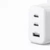 Sienas lādētājs UGREEN CD275 2× USB Type-C 65W Balts — dubults USB-C 65W ātra uzlāde, 100–240V ieeja