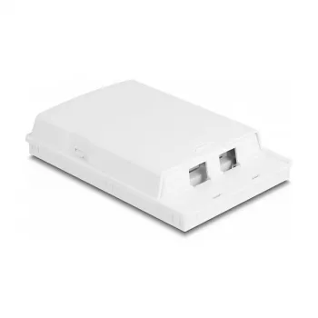 DeLOCK Optiskās šķiedras sadales kārba, 2 x SC Simplex LC Duplex, balta
