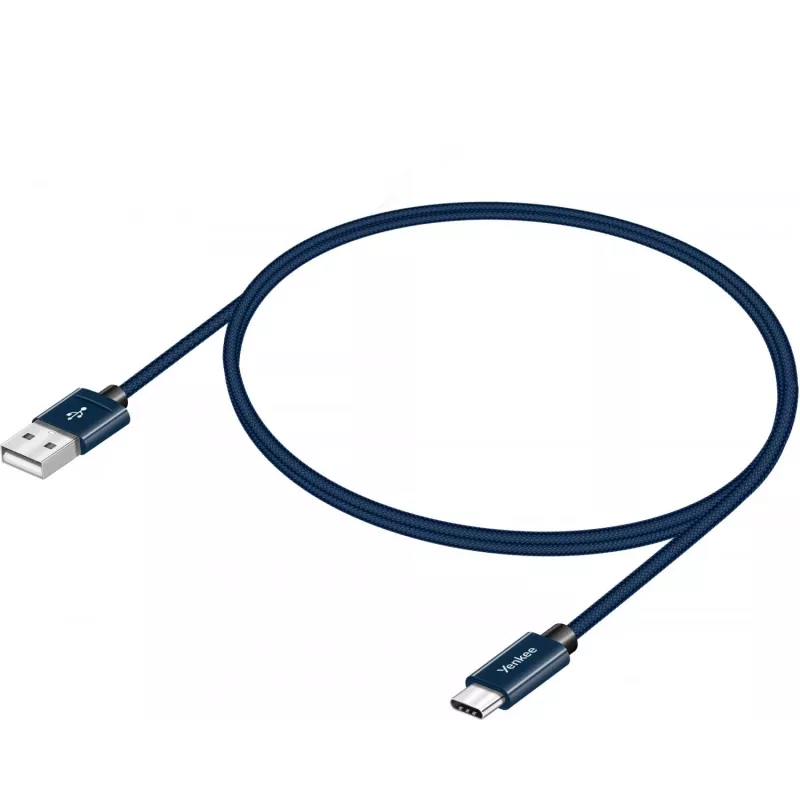 Kabelis YENKEE YCU 301 BE USB-A 2.0/USB-C 1m Fialov