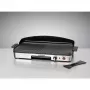 Elektriskais galda grils Rommelsbacher BBQ 2003 — 1900 W, 50×25 cm, rievota + Teppanyaki, regulējams termostats, sudraba/melns