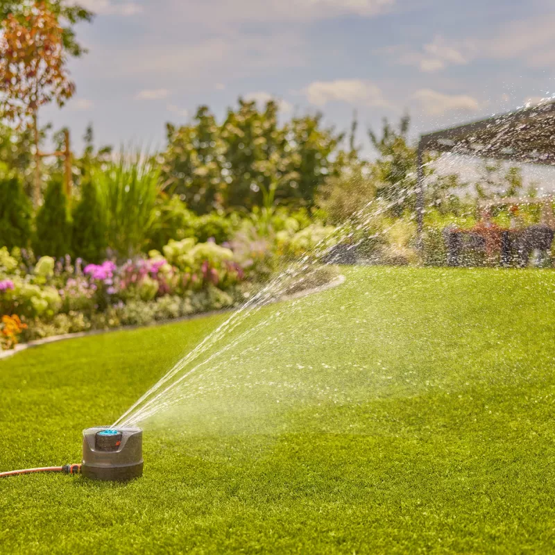 Apļveida ūdens smidzinātājs Gardena AquaPrecise Melns Zils Pelēks 1 gab.