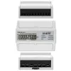 Qoltec Trīsfāzu divvirzienu elektroniskais skaitītājs | DIN sliedes enerģijas patēriņa mērītājs | 400V | 100A | LCD | 4P