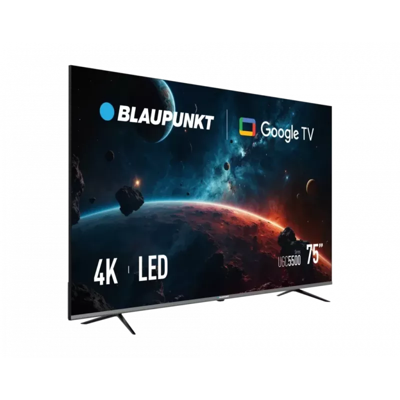 LED Smart TV BLAUPUNKT 75UGC5500S 75 collu UHD Google TV melns, energoefektivitātes klase G