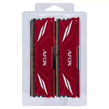 Desktop DDR4 operatīvā atmiņa AFOX 2×16GB 3200MHz CL16 1.35V Nereģistrēta XMP2 Sarkana