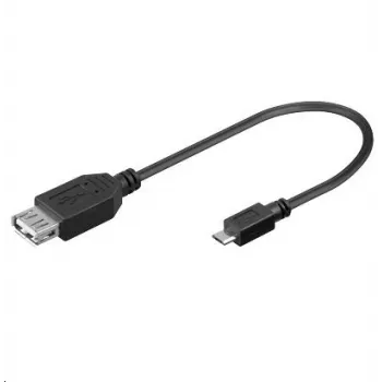 Microconnect USBABMICRO2 USB kabelis USB 2.0 0.2 m USB A Micro-USB B Melns
