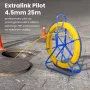 Extralink Pilot 4.5mm 25m | Kabeļu vilkšanas stienis | stikla šķiedra FRP, diam. 4.5mm, gar. 25m, dzeltens