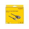 DeLOCK 61400 kabeļa savienotāju pārveidotājs USB A RS-232 melns