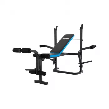 Regulējams daudzfunkcionāls treniņu sols Rebel RBA-2007 — regulējama atzveltne un sēdeklis, salokāms, 1610×1300×1005 mm, 18,6 kg