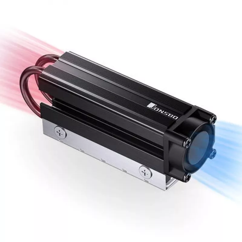 M.2 SSD dzesētājs Jonsbo M.2-7 Melns — pasīvs radiators M.2 diskiem, zema profila alumīnija konstrukcija